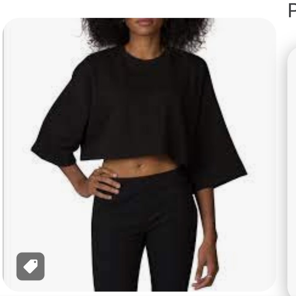 Fenty Rihanna Black oversized crop top 1st Puma Capsule release